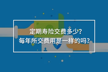 定期壽險每年繳費一樣嗎