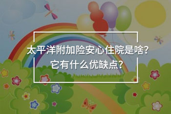 太平洋附加險安心住院是啥