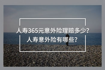 365元意外險理賠多少