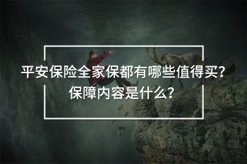 平安保險(xiǎn)全家保內(nèi)容