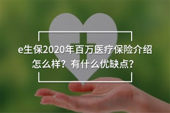 e生保2020年百萬醫(yī)療保險(xiǎn)介紹