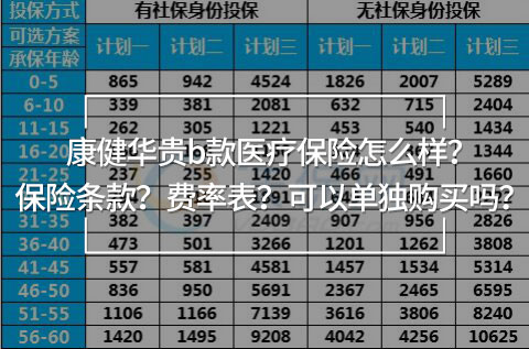 康健華貴b款醫(yī)療保險(xiǎn)