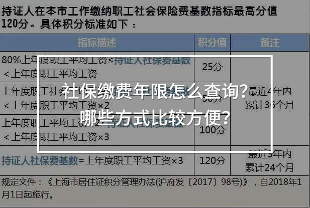 社保繳費年限怎么查詢