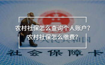 農(nóng)村社保怎么查詢個人賬戶？農(nóng)村社保怎么繳費？
