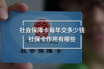社會(huì)保障卡每年交多少錢 社?？ㄗ饔糜心男?></p>
<p style=