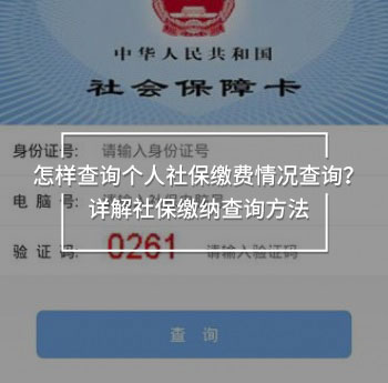怎樣查詢個人社保繳費(fèi)情況查詢