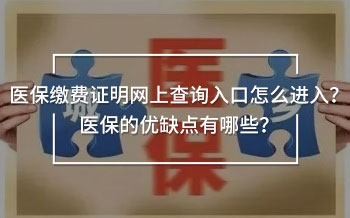 醫(yī)保繳費(fèi)證明網(wǎng)上查詢?nèi)肟谠趺催M(jìn)入？醫(yī)保的優(yōu)缺點(diǎn)有哪些？