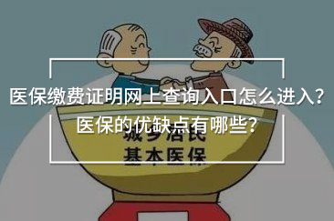 醫(yī)保繳費(fèi)證明網(wǎng)上查詢?nèi)肟谠趺催M(jìn)入？醫(yī)保的優(yōu)缺點(diǎn)有哪些？