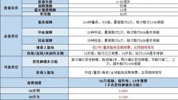 重疾險20萬多少錢一年
