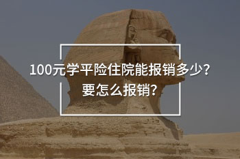 100元學平險住院能報銷多少？要怎么報銷？