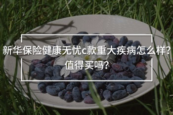 新華保險健康無憂c款重大疾病怎么樣？值得買嗎？