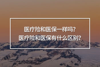 醫(yī)療險和醫(yī)保