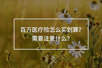 百萬醫(yī)療險怎么買劃算？需要注意什么？