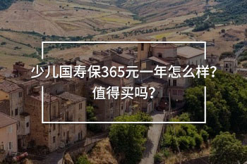 少兒國(guó)壽保365元一年怎么樣？值得買(mǎi)嗎？