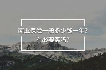 商業(yè)保險(xiǎn)一般多少錢一年？有必要買嗎？