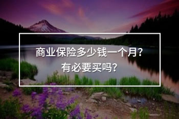 商業(yè)保險(xiǎn)多少錢(qián)一個(gè)月