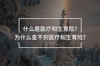 什么是醫(yī)療和生育險(xiǎn)？為什么查不到醫(yī)療和生育險(xiǎn)？