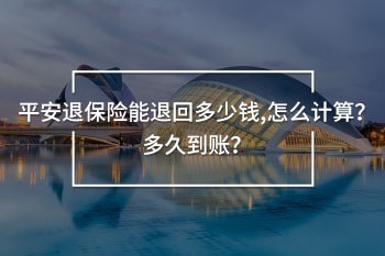 平安退保險能退回多少錢,怎么計算