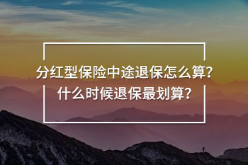 分紅型保險中途退保怎么算