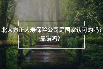 北大方正人壽保險公司是國家認可的嗎
