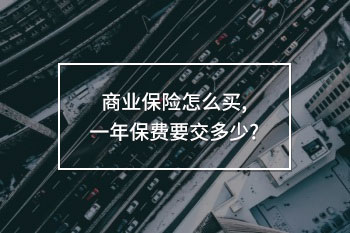 商業(yè)保險(xiǎn)怎么買,一年保費(fèi)要交多少