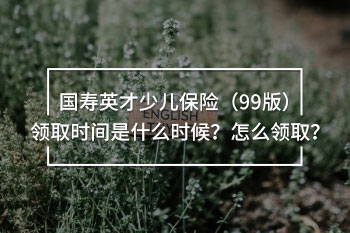 國(guó)壽英才少兒保險(xiǎn)（99版）領(lǐng)取時(shí)間 