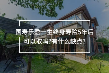 國壽樂盈一生終身壽險(xiǎn)5年后可以取嗎?有什么缺點(diǎn)?