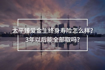 太平臻愛金生終身壽險
