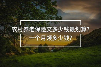 農(nóng)村養(yǎng)老保險交多少錢