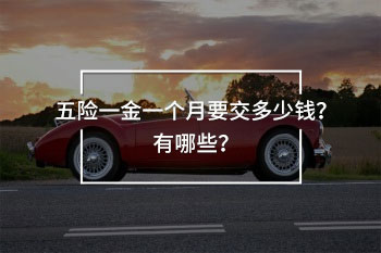五險(xiǎn)一金一個(gè)月要交多少錢