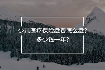 少兒醫(yī)療保險繳費