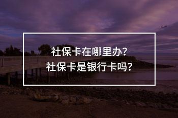 社保卡在哪里辦