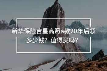 新華保險(xiǎn)吉星高照a款20年后領(lǐng)多少錢