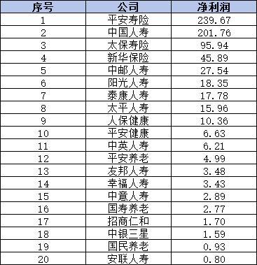2024年中國前二十名保險公司有哪些