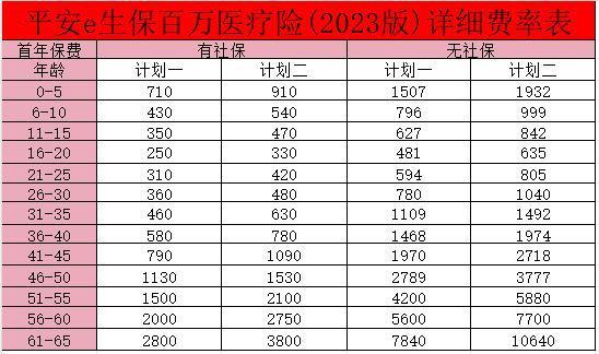 平安一生保2023交費(fèi)表？平安e生保有哪些保障？