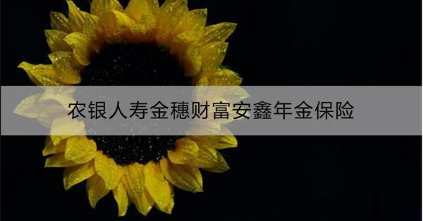農(nóng)銀人壽金穗財富安鑫年金保險怎樣？產(chǎn)品保障+亮點