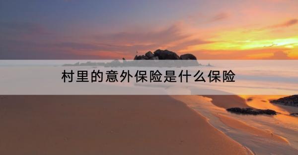 村里的意外保險(xiǎn)是什么保險(xiǎn)？包含哪些保障？