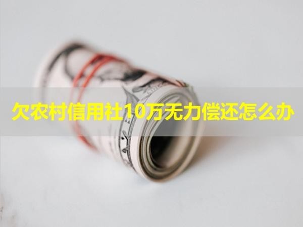 欠農村信用社10萬無力償還怎么辦？詳細說明