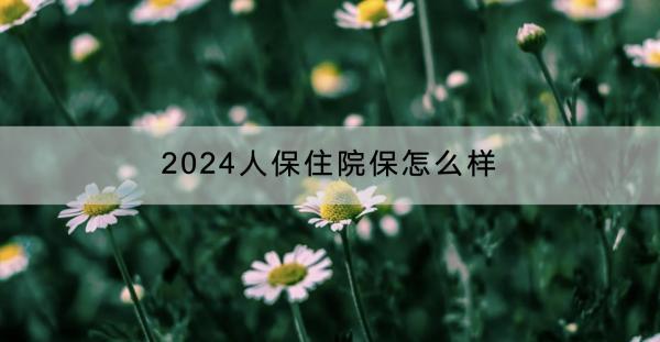 2024人保住院保怎么樣？有什么投保原則？