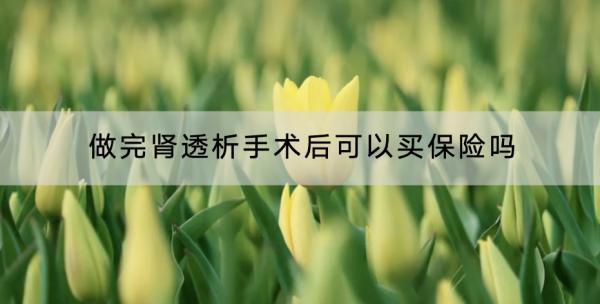 做完腎透析手術(shù)后可以買保險(xiǎn)嗎？可以買什么保險(xiǎn)？