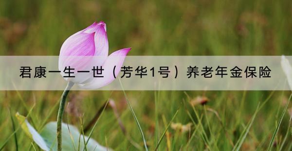 君康一生一世（芳華1號）養(yǎng)老年金保險保障什么？值得買嗎？