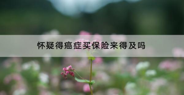 懷疑得癌癥買保險來得及嗎？買保險有哪些渠道？