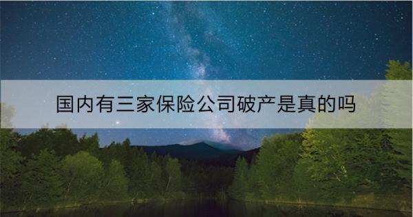國(guó)內(nèi)有三家保險(xiǎn)公司破產(chǎn)是真的嗎？一文為你詳細(xì)解答！