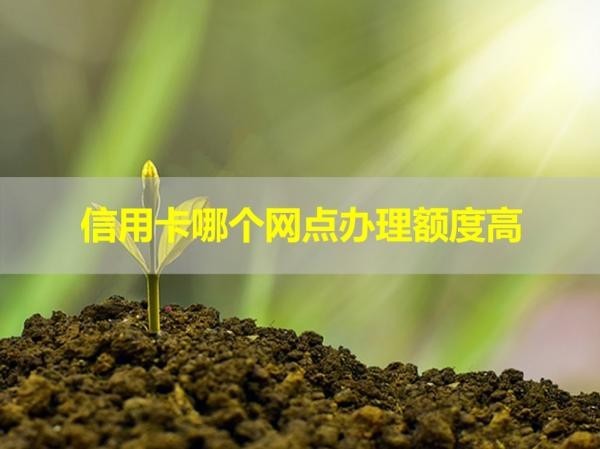 信用卡哪個網(wǎng)點辦理額度高？多種選擇