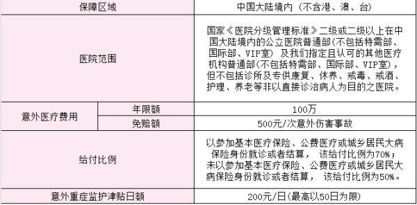 太平溫暖陪伴意外醫(yī)療保險(xiǎn)