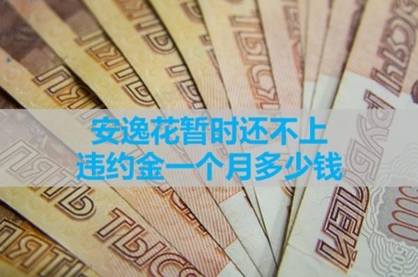 安逸花暫時(shí)還不上違約金一個(gè)月多少錢(qián)？看看就知道
