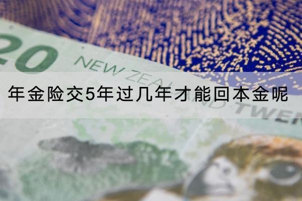 年金險交5年過幾年才能回本金呢？值得買嗎？