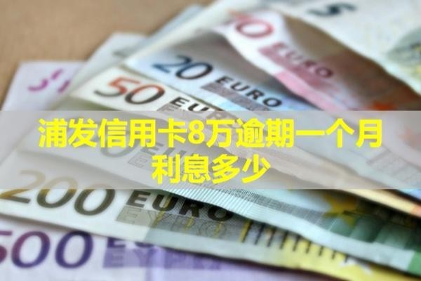 浦發(fā)信用卡8萬逾期一個月利息多少？詳細解析