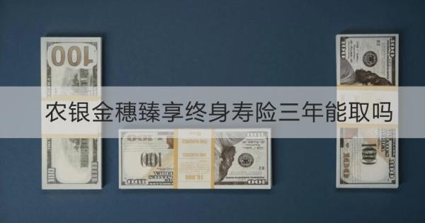 農(nóng)銀金穗臻享終身壽險三年能取嗎？如何取出？