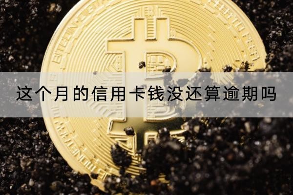 這個月的信用卡錢沒還算逾期嗎？一定要按時還